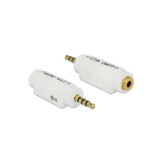 DELOCK Adaptador Jack 3.5MM/M 4 Pin Estereo a Jack 3.5MM/H 4 Pin 65590