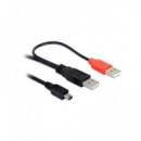 DELOCK 82447 Cable USB a USB a + Mini USB 1.0 Mts Negro