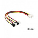 DELOCK 83343 Cable Molex 4 Pines Macho a 4X2 Pines Ventilador 30CM