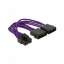 DELOCK Cable Alimentacion 2X Molex a 1X Eps 8 Pin Macho 15CM Violeta 83703