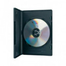 EDNET 64046 Pack de 10 Estuche Cd, DVD Simple Negra Gruesa. (sin Cd)