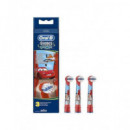 Braun ORAL-B Repuesto Cepillo Stages Power Infantil - Pack de 3/4