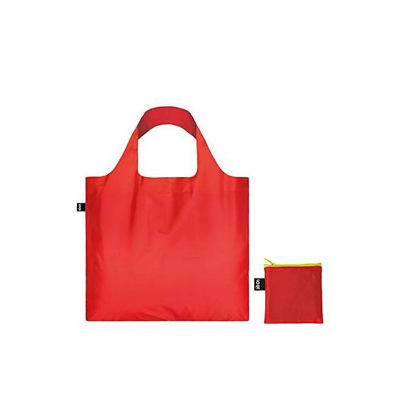 LOQI Pu.ca Bolsa Plegable Forma Puro Candy Rojo 50X42CMS/ hasta 20KG de Carga