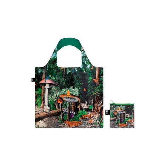 LOQI Kw.bf Bolsa Plegable Forma Kristjana S Williams Bosque Negro 50X42CMS/ hasta 20KG de Carga