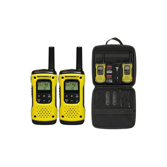 MOTOROLA Tlkr T92 H2O Pack de 2 Walkies 8 Canales, 121 Subtonos, 10KM, Waterproof
