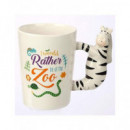 Puckator Taza Ceramica Diseño Asa en Forma Zebra  LALO