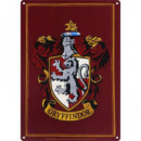 Harry Potter Placa Metalica Gryffindor SSA5HP37  LALO