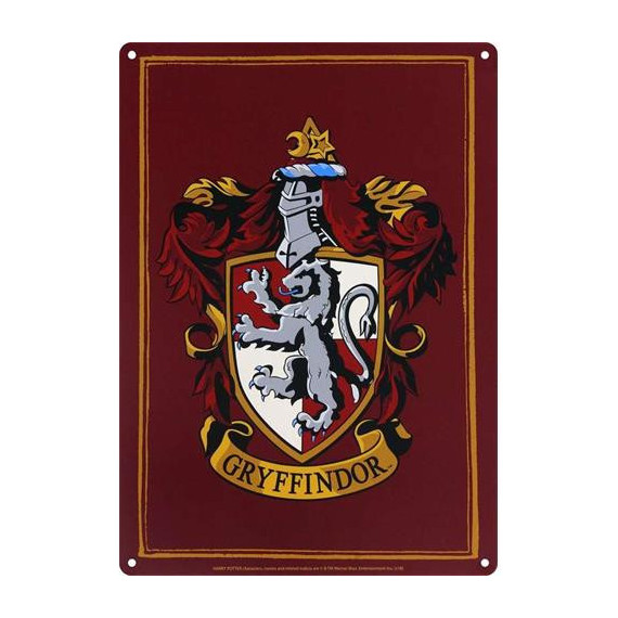 Harry Potter Placa Metalica Gryffindor SSA5HP37  LALO