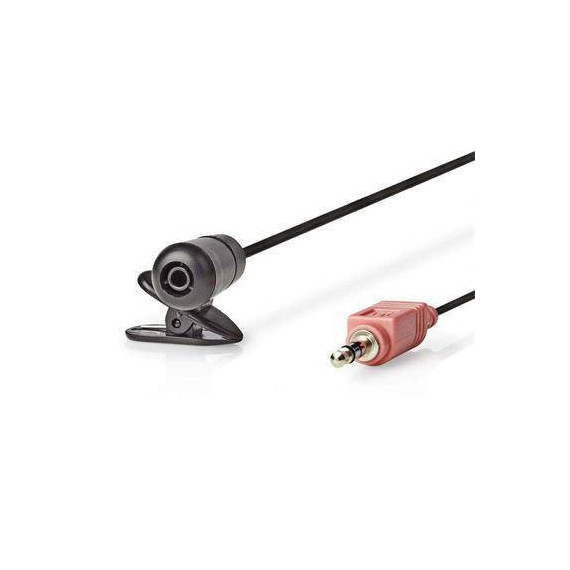 NEDIS Microfono con Cable y Pinza, Jack 3.5MM MICCJ100BK