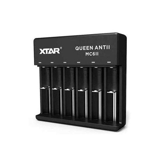 Xtar Cargador de Bateria Li-ion MC6II Queen Antii 3.6V/3.7V 10440/14500/18350/18650/17335/18700/2077  LALO
