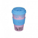 Quy Cup Taza Fibra de Bambu Sweet Home Azul 400ML  LALO