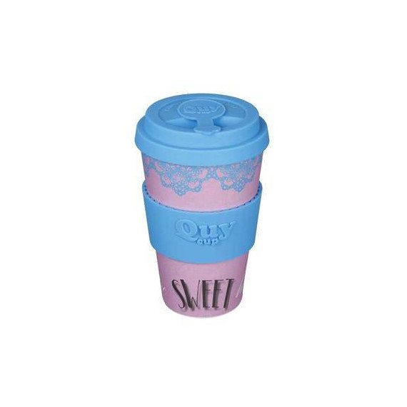 Quy Cup Taza Fibra de Bambu Sweet Home Azul 400ML  LALO