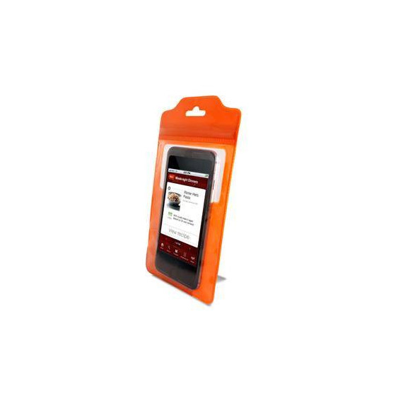 KSIX Funda Movil Universal 8" Naranja Resistente Al Agua, con Soporte