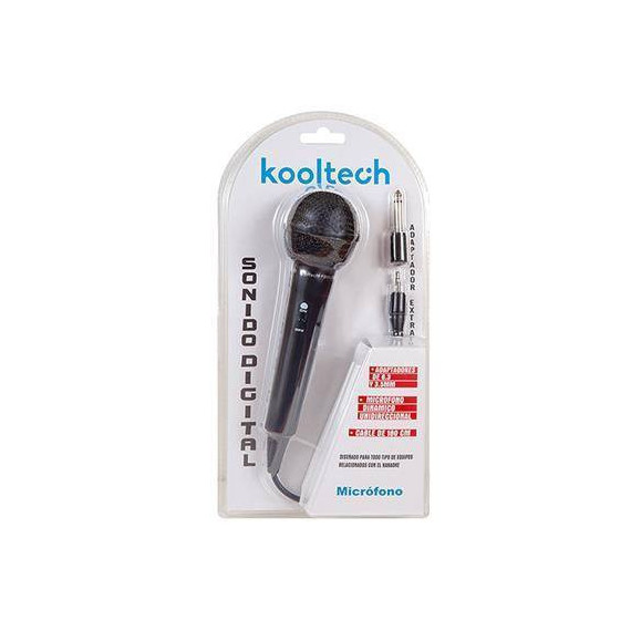 KOOLTECH Microfono Dinamico con Cable 1.8MTRS con 2 Adaptadores