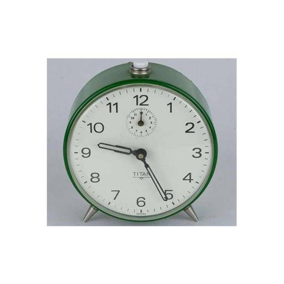 TIMEMARK Reloj Despertador Vintage Cl-titan con Fecha Negro