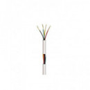SURMEDIA Cable Telefonico 4 Hilos Redondo Blanco