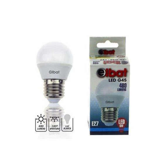Lâmpada LED ELBAT G45 6W E27 480 Lumen Luz Branca EB0250