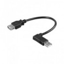 NIMO Cable Extensor Usb/m Acodado Izquierda a Usb/h Corto Negro WIR916