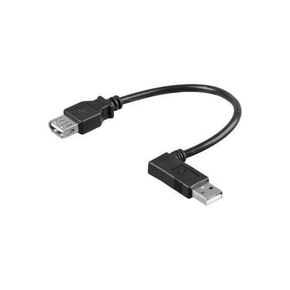 NIMO Cable Extensor Usb/m Acodado Izquierda a Usb/h Corto Negro WIR916