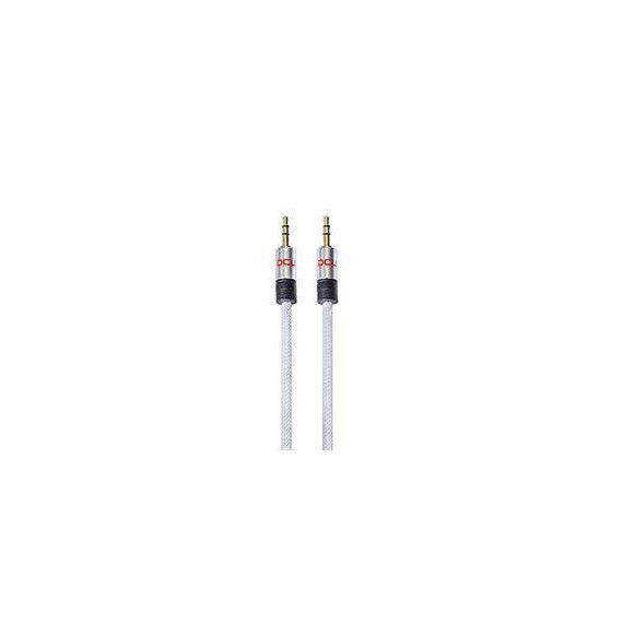 DCU Cable Audio Estereo Jack 3.5MM M/m 3MTR Blanco Serie Aluminio Reforzado