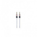 DCU Cable Audio Estereo Jack 3.5MM M/m 3MTR Blanco Serie Aluminio Reforzado
