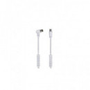 DCU Cable Antena TV con Filtros Acodado 90°/M-RECTO/H Blanco 3 Mtrs