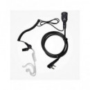 KOMUNICA Micro Auricular Negro Rizado Pwr-tub -m para Motorola 2 Pines Hyt