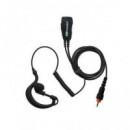 KOMUNICA Micro Auricular PWR-GES-CLP446 con Cable Rizado Negro para Motorola Mini Pmr
