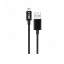 DCU Cable Datos Lightning a USB Iphone/ipad 1MTR Negro Pure Soft