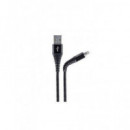 DCU Cable Datos Lightning a USB Iphone/ipad 1.5MTSR Negro Reforzado