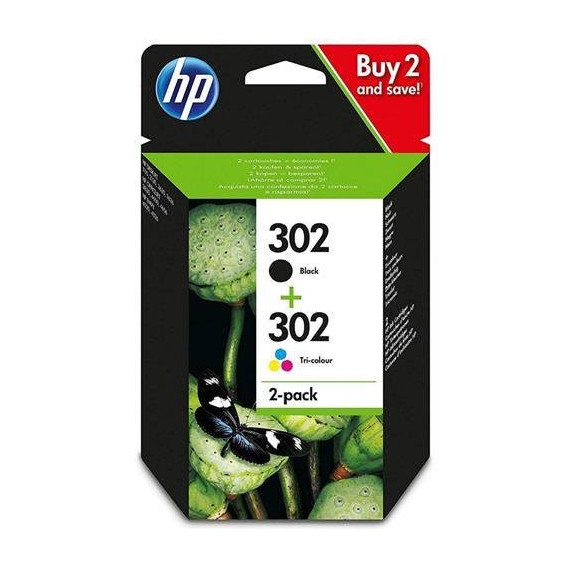 HP Pack Tinta 302 Negra + 302 Tricolor