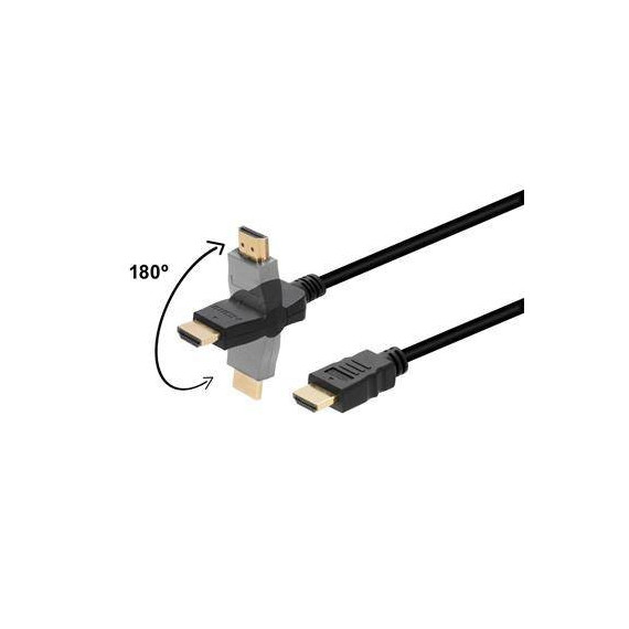 NIMO Cable HDMI M/M Rotatorio 180 Grados 2Mtrs Negro WIR820