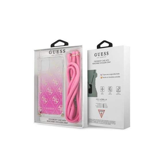 GUESS Funda Iphone 8/7/6 Crossbody con Cuerda Rosa