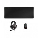 MARS GAMING 3 en 1 Auricular+raton+alfombrilla Mcppro para PC,MAC,PS4,NINTENDO Switch