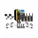 MOTOROLA T82 con 4 Pinganillos Extreme Quad Pack de 4 Walkies Go Beyond 16 Canales +121 Codigos