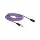 DELOCK Cable Extensor Jack 3.5MM 4 Puntos M/h 2MTR Violeta 85624