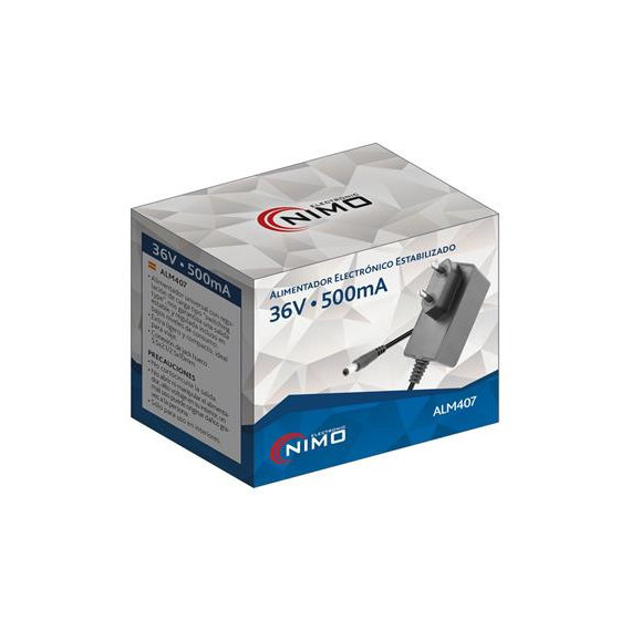 NIMO Alimentador Electronico Estabilizado 36V/500MA ALM407 Conct Jack Hueco 5.5X2.1-2.5X10MM