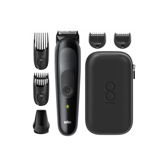 BRAUN Cortapelo + Afeitadora de Barba Styling Kit 5 E. Limitada 6 en 1 Lavable, Recargable MBMGK5