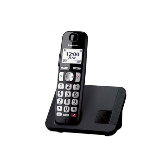 PANASONIC Telefono Inalambrico KX-TGE250 Teclas Grandes,reduccion de Ruido,compatible con Audifono