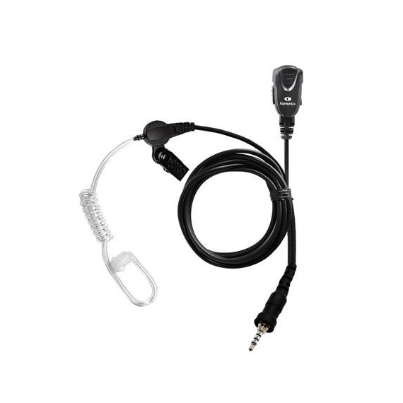 KOMUNICA Micro Auricular PWR-TUB-VX7 Rizado Transparente para Yaesu/alinco 1 Jack Rosca