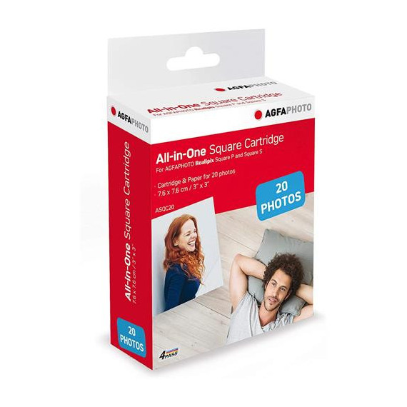 AGFAPHOTO Cartouche 3X3" Pack 20 Photos ASQC20