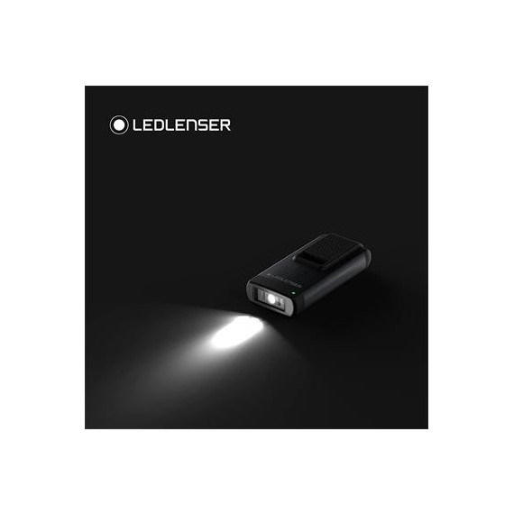 LED LENSER Llavero Linterna Recargable K4R.2 Gris 60 Lumenes, Resitente Al Agua, Sistema Sos