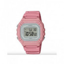CASIO Coleccion W-218HC-4AVEF Reloj Digital Rosa Cronometro,alarma,calendario, Correa Resina,resist