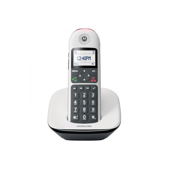MOTOROLA Telefono Inalambrico CD5001 con Sonido Amplificado y Bloequeo de Llamadas Blanco