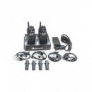 MIDLAND Pack 4 Unidades Walkies BR02 Pro Z  16 con Micro-auriculares, Cargador de Base,canales 10KM