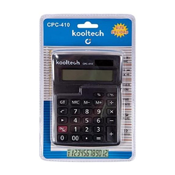 KOOLTECH Calculadora Pequeña 8 Digitos CPC410 Negro