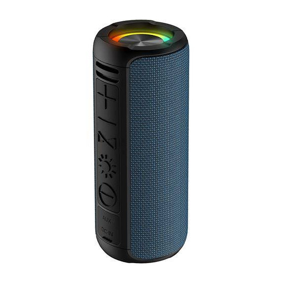 DCU Altavoz Portatil BLUETOOTH 5.0 Azul Resistente Agua con Cable Jack 3.5MM con Luces Led 34156310