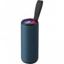 DCU Altavoz Portatil BLUETOOTH 5.0 Azul Resistente Agua con Cable Jack 3.5MM con Luces Led 34156310