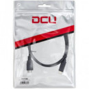 DCU Cable Tipo C 3.1 a Micro USB B 1MTR Negro Toma Ancha 391180