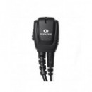 KOMUNICA Micro Auricular para Icom PWR-23-ICA16 Cable Rizado con Orejera Negro